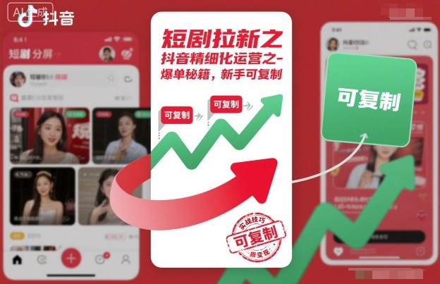 短剧拉新之抖音精细化运营之爆单秘籍，新手可复制-皓哥创业笔记