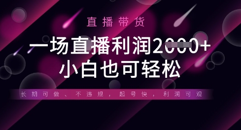 半无人直播带货，一场利润数张，适合所有平台玩法，小白也可轻松-皓哥创业笔记