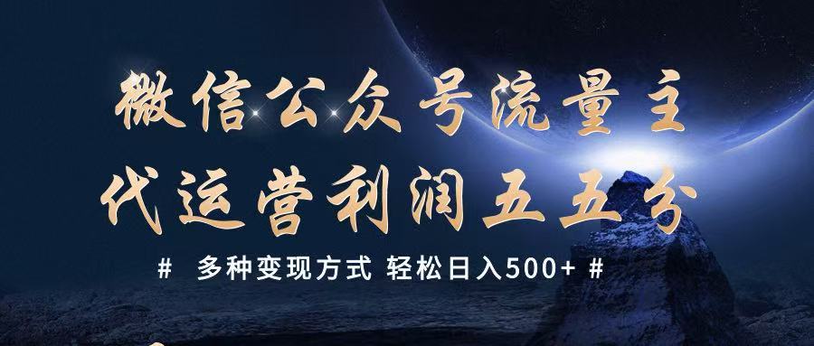 公众号流量主代运营 多种变现方式 轻松日入500+-皓哥创业笔记