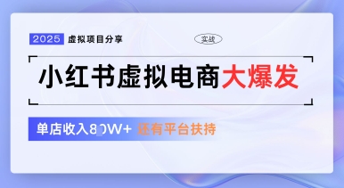 小红书虚拟电商项目，平台大力免费流量扶持，低门槛1拖3玩法-皓哥创业笔记