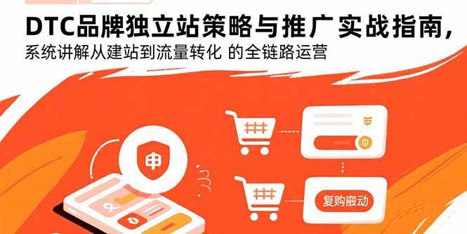 (15818期)DTC品牌独立站策略与推广实战指南,系统讲解从建站到流量转化的全链路运营-皓哥创业笔记