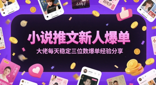 小说推文新人爆单大佬每天稳定三位数爆单经验分享-皓哥创业笔记