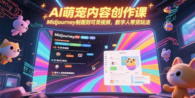 （15311期）AI萌宠内容创作课，Midjourney制图到可灵视频，数字人带货玩法-皓哥创业笔记