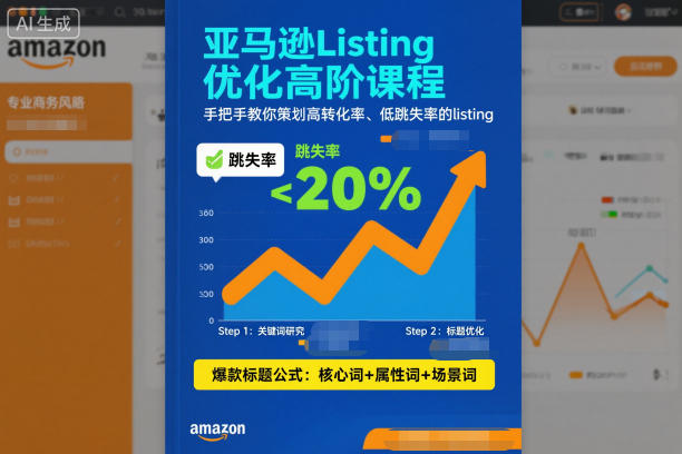 亚马逊Listing优化高阶课程，手把手教你策划高转化率、低跳失率的listing-皓哥创业笔记