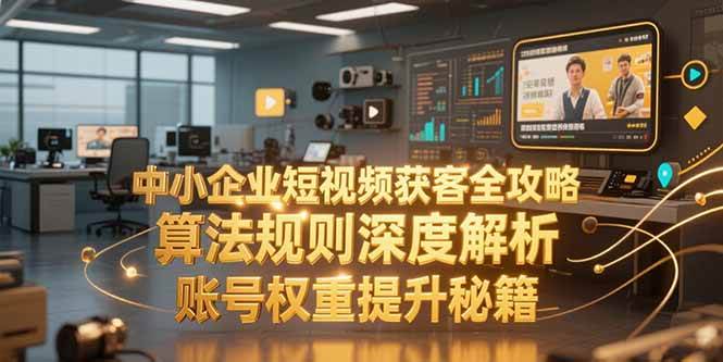 （15326期）中小企业短视频获客全攻略，算法规则深度解析，账号权重提升秘籍-皓哥创业笔记