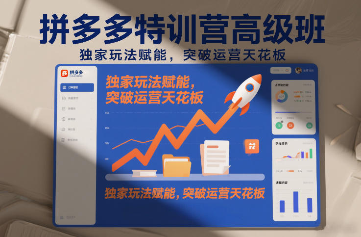 拼多多特训营高阶班，独家玩法赋能，突破运营天花板（更新26年1月）-皓哥创业笔记