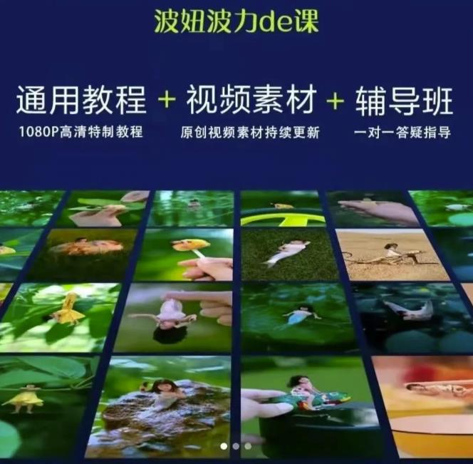 （2420期）波妞波力的视频通用教程+视频素材+辅导班-皓哥创业笔记