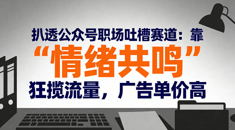 扒透公众号职场吐槽赛道：靠“情绪共鸣”狂揽流量，广告单价高-皓哥创业笔记