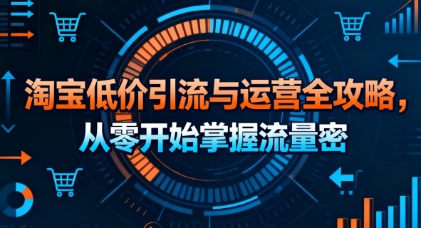 淘宝低价引流与运营全攻略，从零开始掌握流量密码-皓哥创业笔记