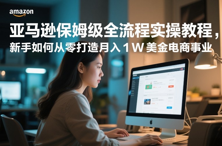 亚马逊保姆级全流程实操教程，新手如何从零打造月入1W美金电商事业-皓哥创业笔记