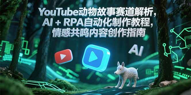 （15174期）YouTube动物故事赛道解析，AI+RPA自动化制作教程，情感共鸣内容创作指南-皓哥创业笔记