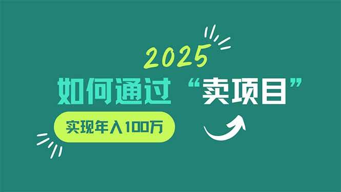 （14176期）2025年如何通过“卖项目”实现年入100万-皓哥创业笔记