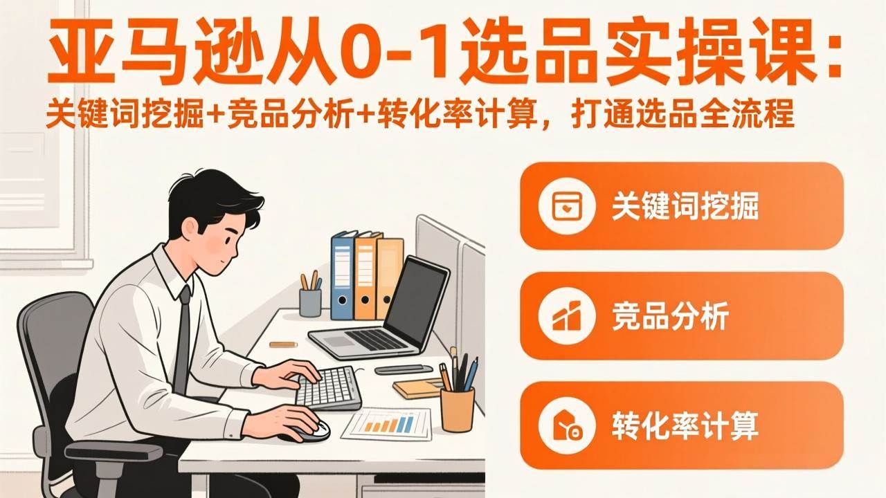 （17567期）亚马逊从0-1选品实操课(更新3月)：关键词挖掘+竞品分析+转化率计算，47节打通选品全流程-皓哥创业笔记