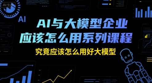 AI与大模型企业应该怎么用系列课程，究竟应该怎么用好大模型-皓哥创业笔记