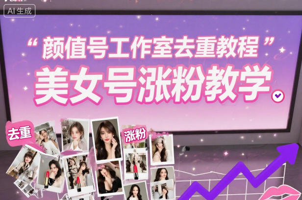 颜值号工作室去重教程,美女号涨粉教学-皓哥创业笔记