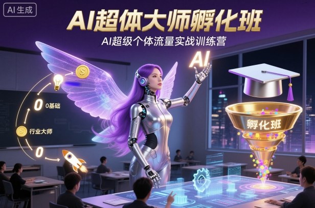 AI超体大师孵化班，AI超级个体流量实战训练营-皓哥创业笔记