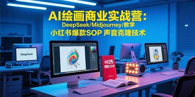 （15460期）AI绘画商业实战营：DeepSeek/Midjourney/教学 小红书爆款SOP 声音克隆技术-皓哥创业笔记
