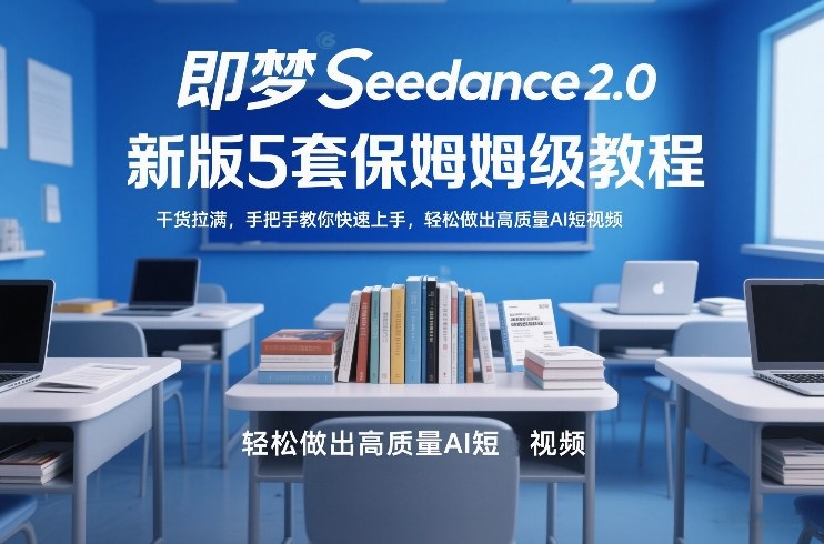即梦Seedance2.0新版5套保姆级教程，干货拉满，手把手教你快速上手，轻松做出高质量AI短视频-皓哥创业笔记