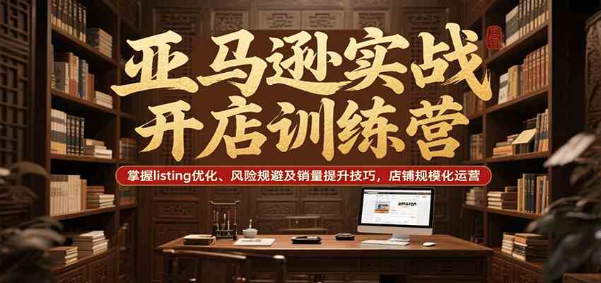 亚马逊实战开店训练营，掌握listing优化、风险规避及销量提升技巧，店铺规模化运营-皓哥创业笔记