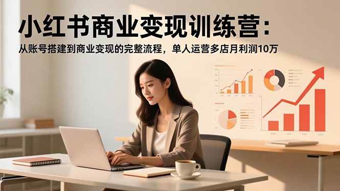 （16698期）小红书商业变现训练营：从账号搭建到商业变现的完整流程，单人运营多店月利润10万-皓哥创业笔记