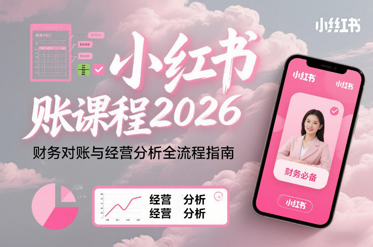 小红书对账课程2026，财务对账与经营分析全流程指南-皓哥创业笔记