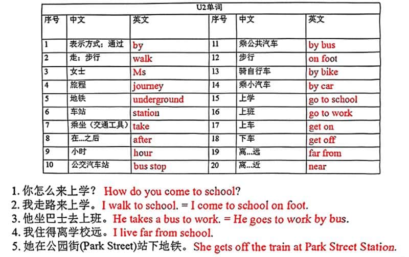 五年级上英语各单元单词和句子必背默写《沪教牛津版》