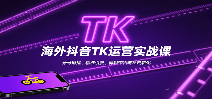海外抖音TK运营实战课：账号搭建、精准引流、剪辑带货与私域转化-皓哥创业笔记