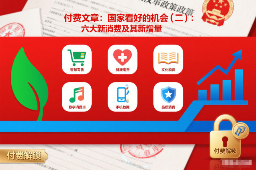 付费文章：国家看好的机会(二)：六大新消费及其新增量-皓哥创业笔记