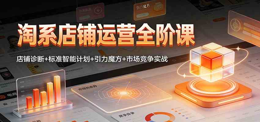 淘系店铺运营全阶课：店铺诊断+标准智能计划+引力魔方+市场竞争实战-皓哥创业笔记