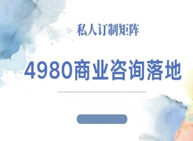 4980商业咨询师落地课程-ip运营高客单教程-皓哥创业笔记