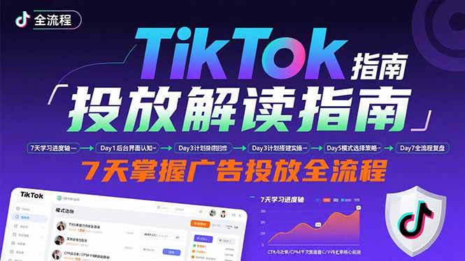 （15753期）TikTok投放解读指南：后台操作/计划建立/模式选择，7天掌握广告投放全流程-皓哥创业笔记