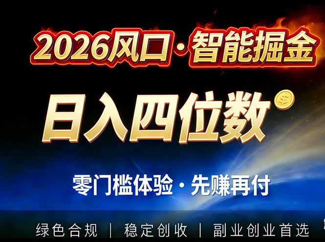 （17000期）2026智能美金套利，全自动对冲策略护航，低门槛可实操。单人单日2000+全自动运行省心省力-皓哥创业笔记