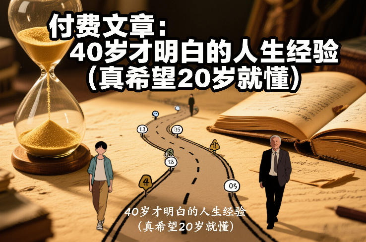 付费文章：40岁才明白的人生经验（真希望20岁就懂）-皓哥创业笔记