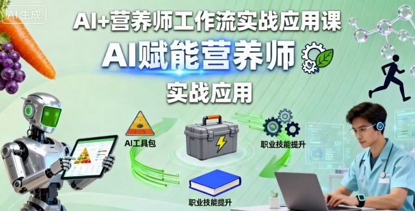 AI+营养师工作流实战应用课,AI赋能营养师-皓哥创业笔记