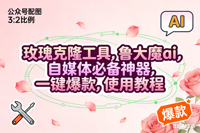 （16859期）玫瑰克隆，鲁大魔ai，自媒体必备神器，一键爆款工具，详细使用教程-皓哥创业笔记