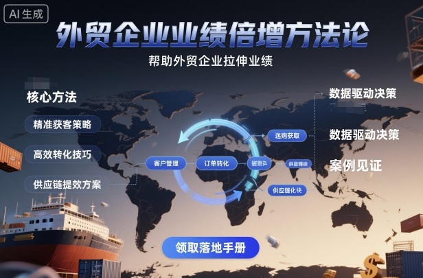 外贸企业业绩倍增方法论，帮助外贸企业拉伸业绩-皓哥创业笔记