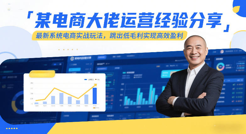 某电商大佬运营经验分享，最新系统电商实战玩法，跳出低毛利实现高效盈利-皓哥创业笔记