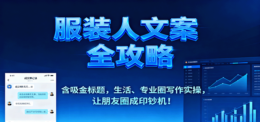 服装人文案全攻略，含吸金标题，生活、专业圈写作实操，让朋友圈成印钞机！-皓哥创业笔记