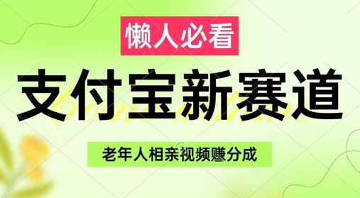 支付宝新赛道，利用老年人相亲视频，挣分成收益，轻松月入过W，操作简单-皓哥创业笔记