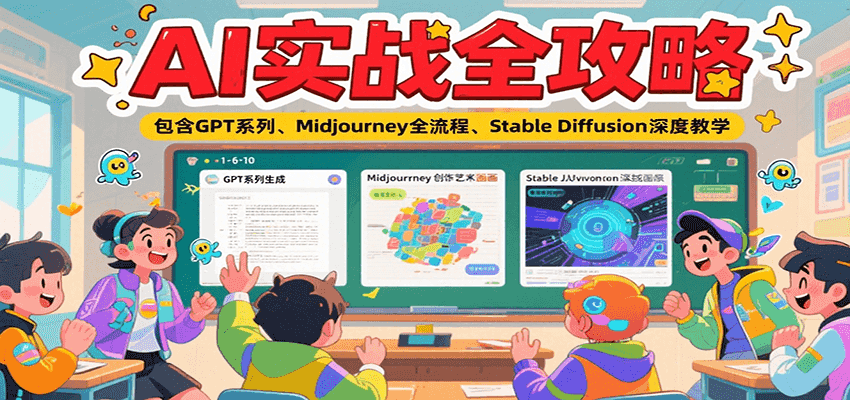 AI实战全攻略，包含GPT系列、Midjourney全流程、Stable Diffusion深度教学-皓哥创业笔记