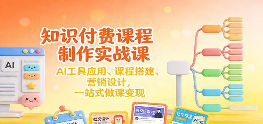 知识付费课程制作实战课：AI工具应用 、课程搭建、营销设计，一站式做课变现-皓哥创业笔记