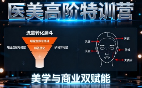 0-1000W医美高阶特训营课程，美学与商业双赋能-皓哥创业笔记