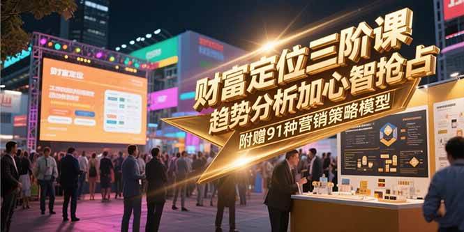 （15219期）财富定位三阶课，趋势分析加心智抢占，附赠91种营销策略模型-皓哥创业笔记