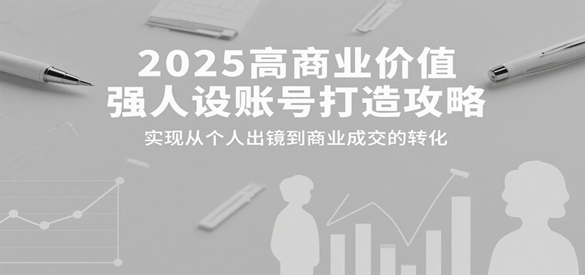 2025高商业价值强人设账号打造攻略，实现从个人出镜到商业成交的转化-皓哥创业笔记