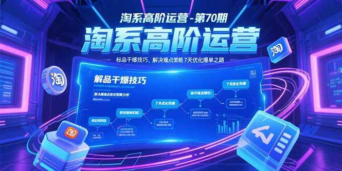 （15307期）淘系高阶运营-第70期，标品干爆技巧，解决难点策略，大佬操盘方法-皓哥创业笔记