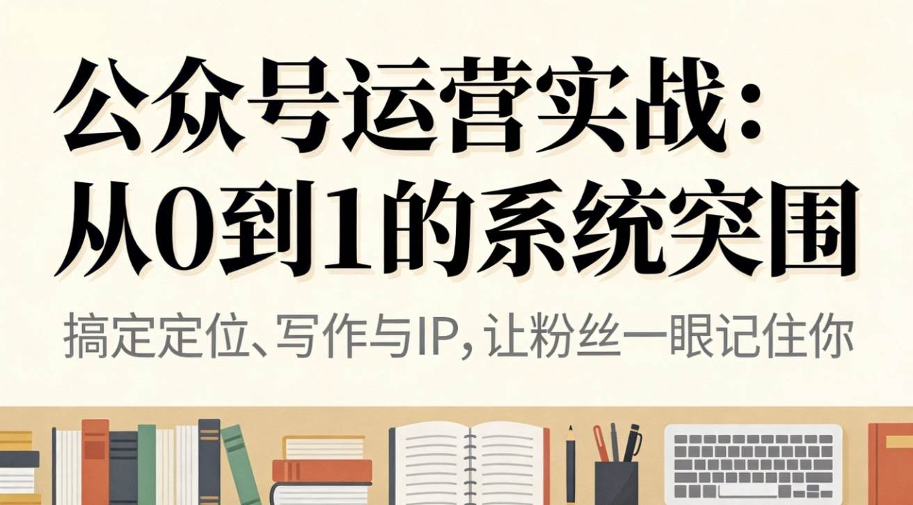 (16777期)公众号运营实战:从0到1的系统突围-皓哥创业笔记