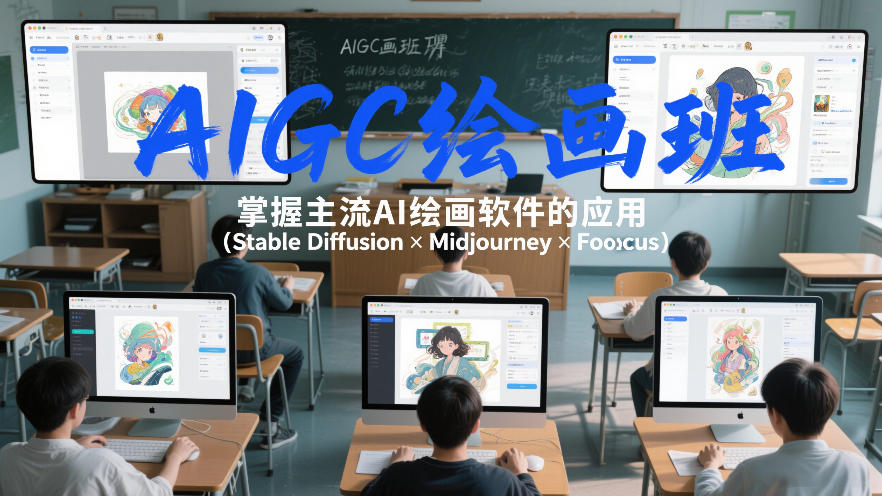 AIGC绘画班，掌握主流Ai绘画软件的应用（Stable Diffusion x Midjourney x Fooocus）-皓哥创业笔记