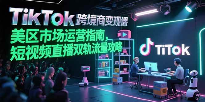 （15344期）TikTok跨境电商变现课，美区市场运营指南，短视频直播双轨流量攻略-皓哥创业笔记