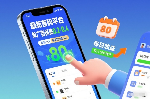 最新首码平台，单广告保底0.2-0.4，单机一天轻松撸80，早入场早賺米【揭秘】-皓哥创业笔记
