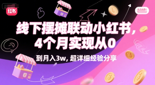 线下摆摊联动小红书，4 个月实现从 0 到月入3w，超详细经验分享-皓哥创业笔记